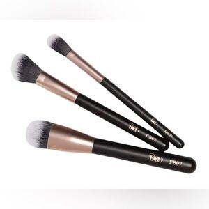 NEW Makeup Brush Set 3 piece bundle foundation contour highlight